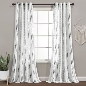 Lush Decor Set of 2 Hygge Striped Window Curtain Panels! 52 x 108”
